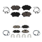 CMX Front Rear Ceramic Disc Brake Pads And Wear Sensors Kit For Mini Cooper With 294mm Diameter Rotor 5 Lug Wheels KCW-101631