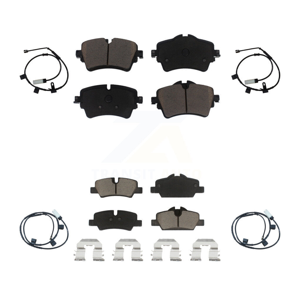 CMX Front Rear Ceramic Disc Brake Pads And Wear Sensors Kit For Mini Cooper With 294mm Diameter Rotor 5 Lug Wheels KCW-101631