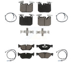 CMX Front Rear Ceramic Disc Brake Pads And Wear Sensors Kit For 2013 BMW 328i xDrive Sedan with 3.0L With 340mm Diameter Rotor KCW-101638