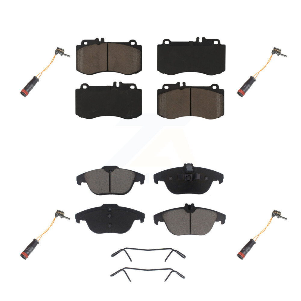 CMX Front Rear Ceramic Disc Brake Pads And Wear Sensors Kit For Mercedes-Benz E350 With 344mm Diameter Rotor KCW-101645