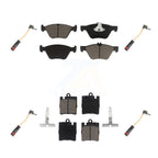 CMX Front Rear Ceramic Disc Brake Pads And Wear Sensors Kit For 2003 Mercedes-Benz CLK320 Convertible KCW-101646