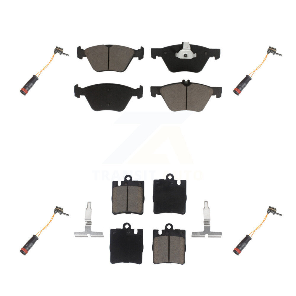 CMX Front Rear Ceramic Disc Brake Pads And Wear Sensors Kit For 2003 Mercedes-Benz CLK320 Convertible KCW-101646