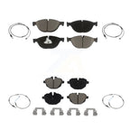 CMX Front Rear Ceramic Disc Brake Pads And Wear Sensors Kit For 2012-2013 BMW 528i xDrive With Performance Brakes KCW-101647
