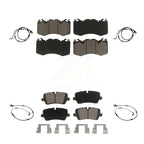 CMX Front Rear Ceramic Disc Brake Pads And Wear Sensors Kit For 2021 Land Rover Range SV Autobiography/SV Autobiography Dynamic/SV Dynamic Black Edition with 5.0L KCW-101650