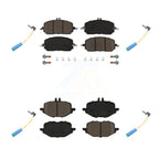 CMX Front Rear Ceramic Disc Brake Pads And Wear Sensors Kit For Mercedes-Benz C300 Without Sport Package With 330mm Diameter Rotor KCW-101651