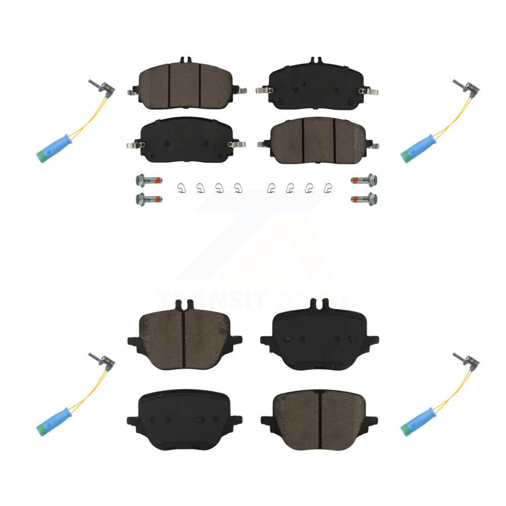 CMX Front Rear Ceramic Disc Brake Pads And Wear Sensors Kit For 2023-2025 Mercedes-Benz GLC300 Without Sport Package With 330mm Diameter Rotor KCW-101653