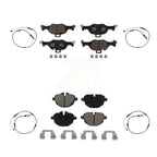 CMX Front Rear Ceramic Disc Brake Pads And Wear Sensors Kit For 2017-2023 BMW 530i xDrive Without Blue Painted Calipers KCW-101655