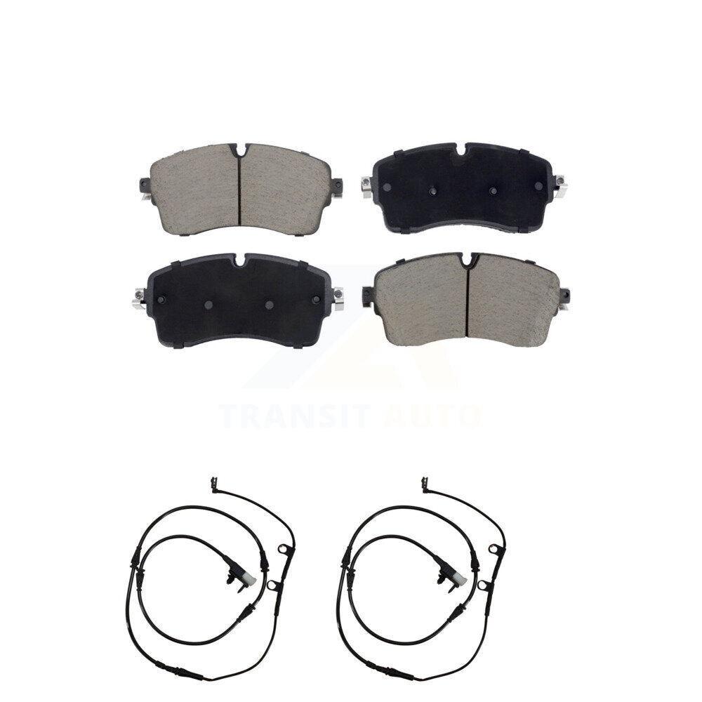 CMX Front Ceramic Disc Brake Pads And Wear Sensor Pairs Kit For 2018 Land Rover Range SV Autobiography Dynamic with 5.0L With 350mm Diameter Rotor KCW-101669