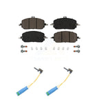 CMX Front Ceramic Disc Brake Pads And Wear Sensor Pairs Kit For Mercedes-Benz GLC300 C300 Without Sport Package With 330mm Diameter Rotor KCW-101670