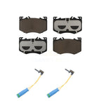 CMX Front Ceramic Disc Brake Pads And Wear Sensor Pairs Kit For Mercedes-Benz CLA35 AMG GLB35 GLA35 CLA45 A35 GLA45 KCW-101672