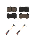 CMX Front Ceramic Disc Brake Pads And Wear Sensor Pairs Kit For Mercedes-Benz E350 E550 CLS400 E400 KCW-101682
