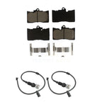 CMX Front Ceramic Disc Brake Pads And Wear Sensor Pairs Kit For 2016-2020 Lexus GS350 AWD with 3.5L 380mm Brembo 6 Piston Calipers KCW-101686