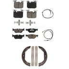 CMX Front Rear Ceramic Disc Brake Pads And Wear Sensors Kit (5Pc) For 2013 BMW 328i xDrive Sedan with AWD 3.0L With 340mm Diameter Rotor KCW-101689