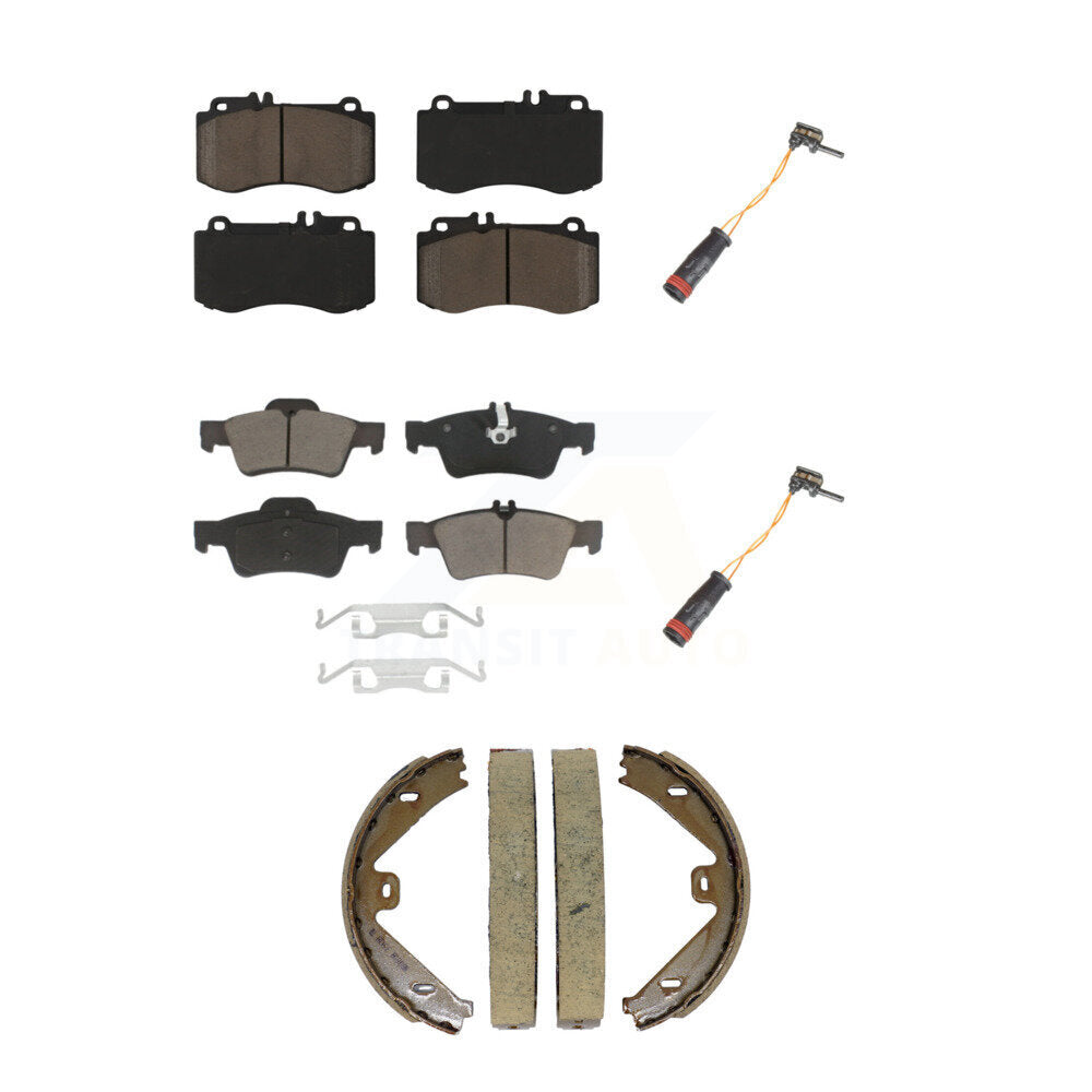 CMX Front Rear Ceramic Disc Brake Pads And Wear Sensors Kit (5Pc) For Mercedes-Benz E350 E550 CLS400 E400 KCW-101691