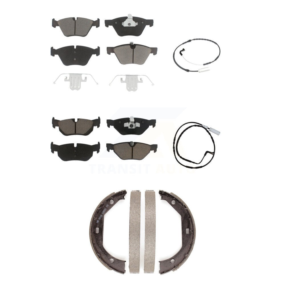 CMX Front Rear Ceramic Disc Brake Pads And Wear Sensors Kit (5Pc) For BMW 328xi 325xi KCW-101695