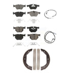 CMX Front Rear Ceramic Disc Brake Pads And Wear Sensors Kit (5Pc) For BMW 330xi 335xi KCW-101697