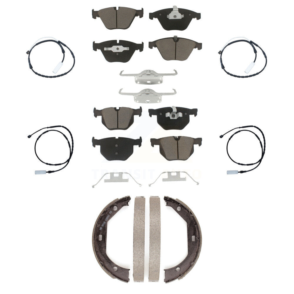 CMX Front Rear Ceramic Disc Brake Pads And Wear Sensors Kit (7Pc) For BMW 335i xDrive KCW-101698
