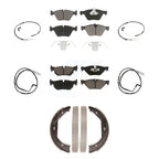 CMX Front Rear Ceramic Disc Brake Pads And Wear Sensors Kit (7Pc) For BMW 328xi 325xi KCW-101706