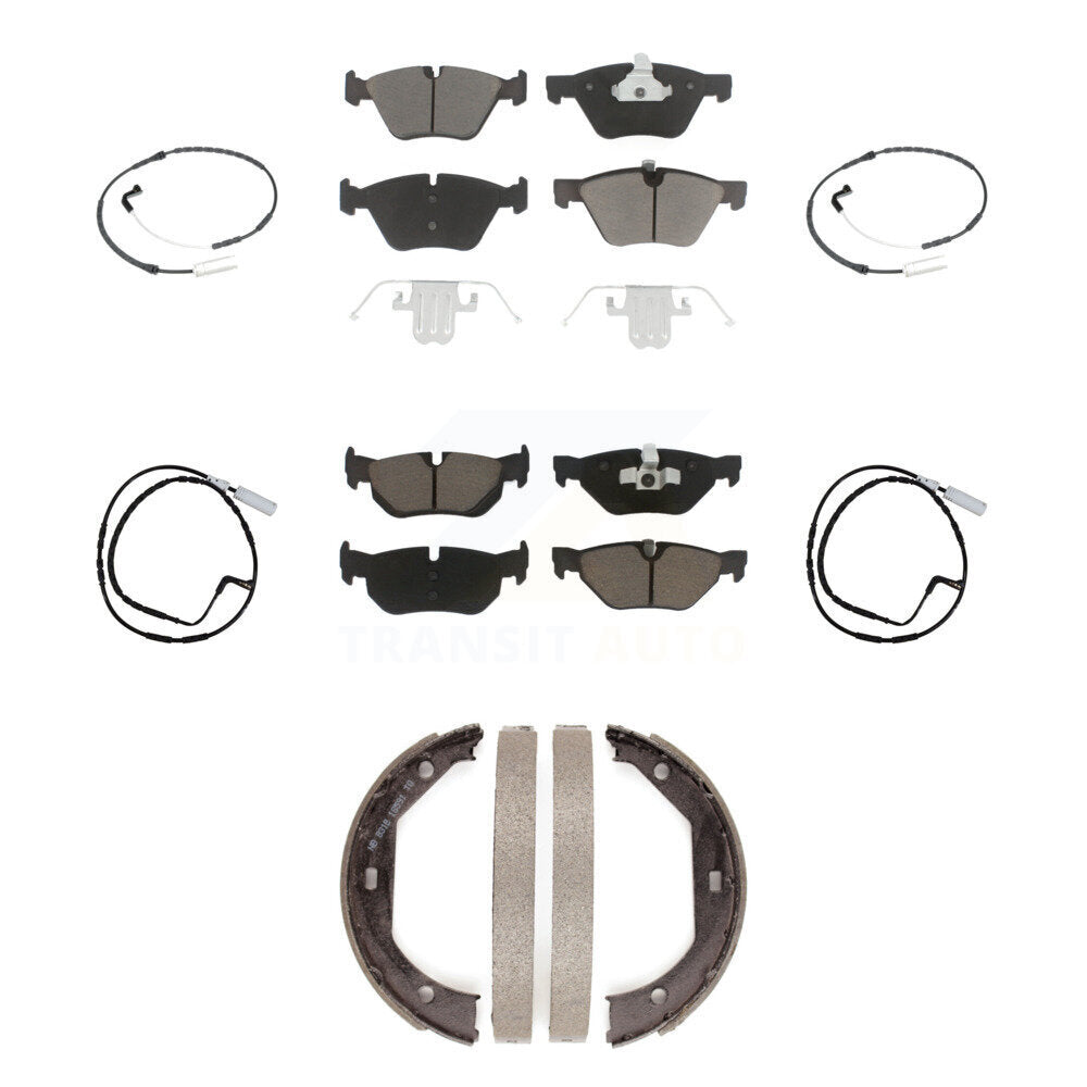 CMX Front Rear Ceramic Disc Brake Pads And Wear Sensors Kit (7Pc) For BMW 328xi 325xi KCW-101706