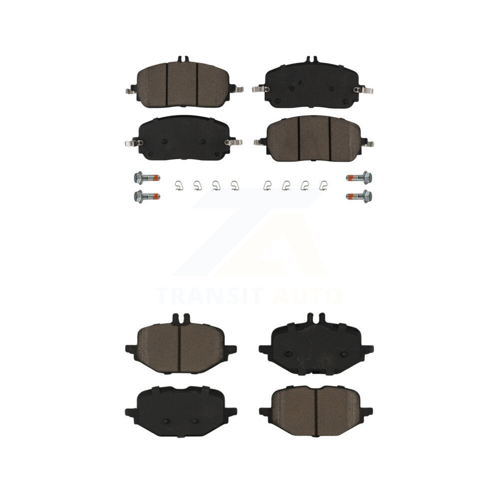 CMX Front Rear Ceramic Brake Pads Kit For Mercedes-Benz C300 Without Sport Package With 330mm Diameter Rotor KCX-100748