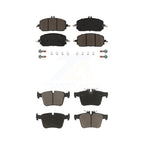 CMX Front Rear Ceramic Brake Pads Kit For 2022-2023 Mercedes-Benz C300 Convertible Coupe Without Sport Package With 330mm Diameter Rotor KCX-100749