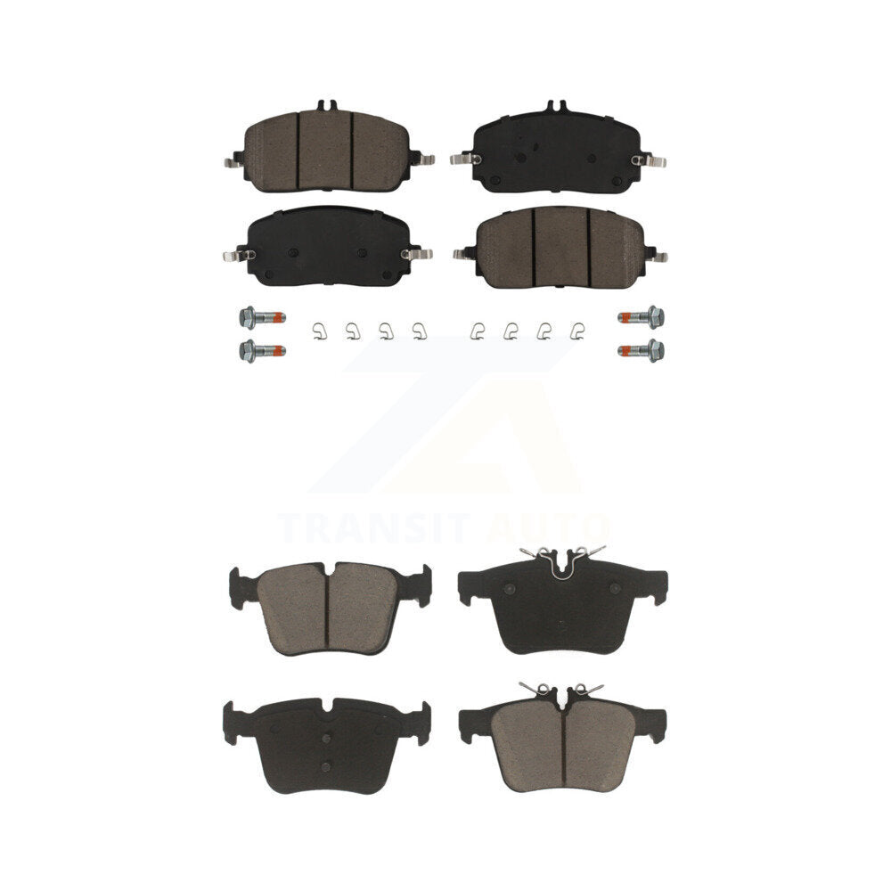 CMX Front Rear Ceramic Brake Pads Kit For 2022-2023 Mercedes-Benz C300 Convertible Coupe Without Sport Package With 330mm Diameter Rotor KCX-100749