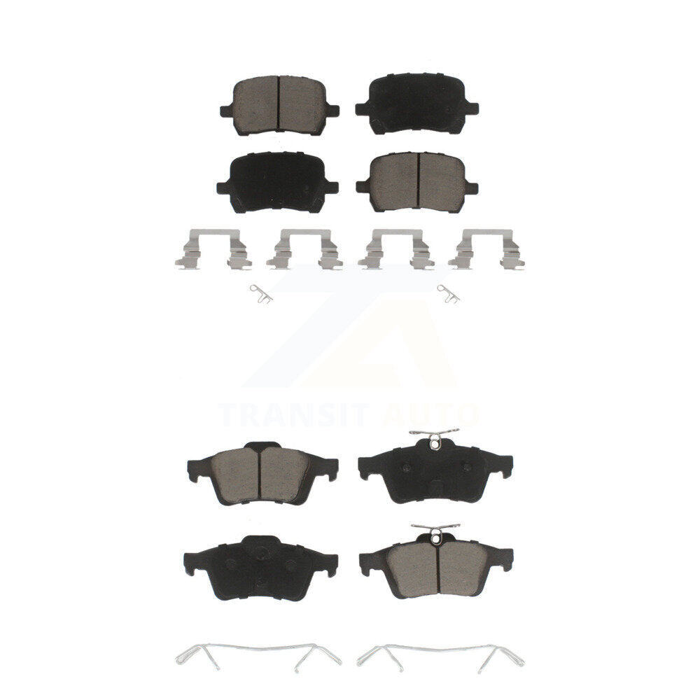 CMX Front Rear Ceramic Brake Pads Kit For 2008 Chevrolet Cobalt SS with 2.0L With 1 Piston Calipers KCX-100758