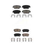 CMX Front Rear Ceramic Brake Pads Kit For 2016 Kia Optima Hybrid EX LX Premium With Manual Parking KCX-100759
