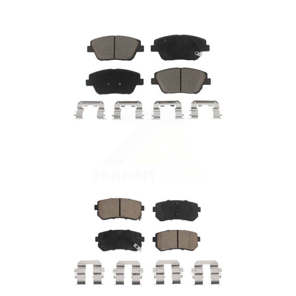 CMX Front Rear Ceramic Brake Pads Kit For 2016 Kia Optima Hybrid EX LX Premium With Manual Parking KCX-100759