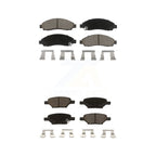 CMX Front Rear Ceramic Brake Pads Kit For 2005 Pontiac G6 With 2 Piston Calipers KCX-100765