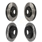 DS-One Front Rear Coated Drilled Slotted Disc Brake Rotors Kit For 2013-2015 Chevrolet Malibu Naturally Aspirated With 321mm Diameter Rotor KD-100902