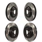 DS-One Front Rear Coated Drilled Slotted Disc Brake Rotors Kit For 2019 Dodge Challenger SXT with AWD With 320mm Diameter Rotor KD-100903