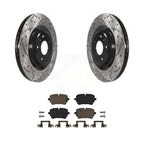 Transit Auto Rear Coated Drilled Slotted Disc Brake Rotors And Ceramic Pads Kit For 2020-2023 Audi S8 With 330mm Diameter Rotor KDC-101998