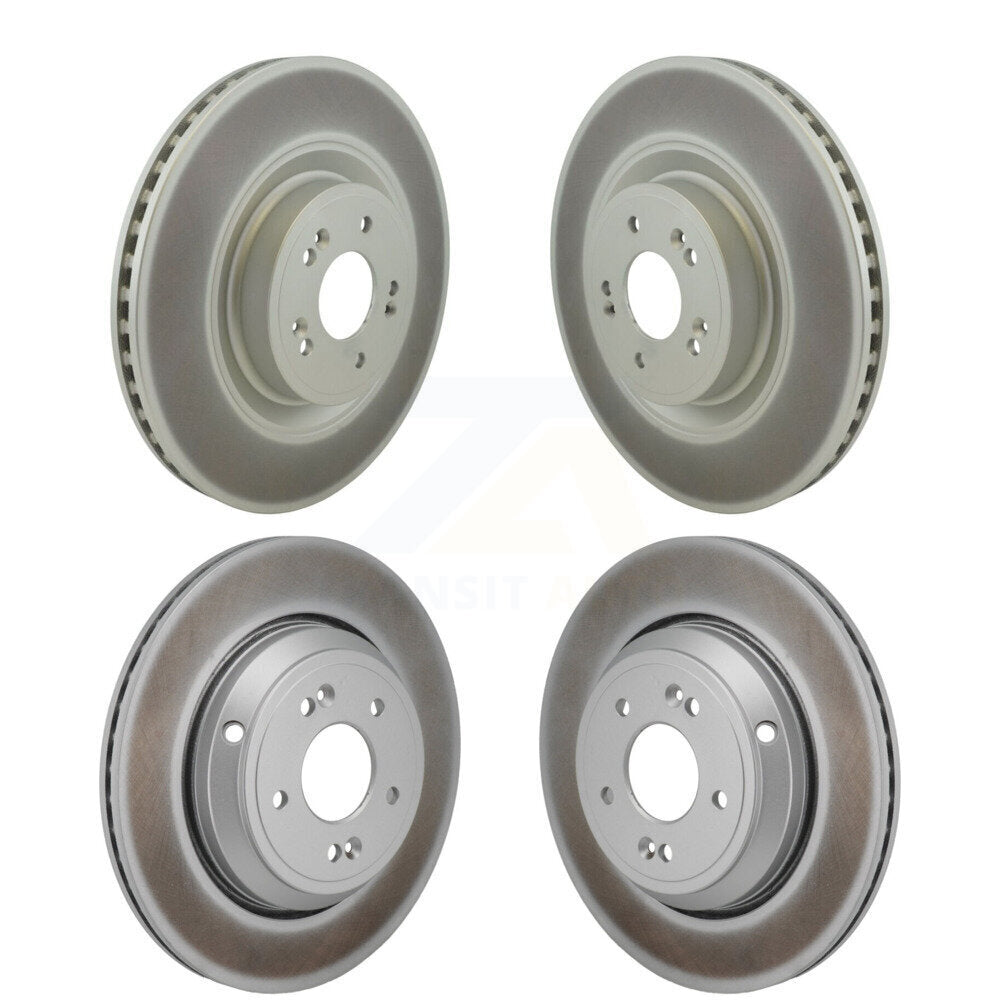 Genius Front Rear Coated Disc Brake Rotors Kit For 2018-2020 Genesis G80 3.3L KG-102063