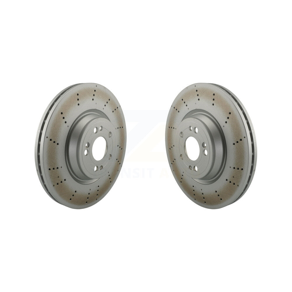 Genius Front Coated Disc Brake Rotors Pair For 2020-2023 Mercedes-Benz GLE350 With Vented Rear AMG Package KG-102104