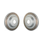 Genius Rear Coated Disc Brake Rotors Pair For Mercedes-Benz S550 S560 S450 S550e S560e With Sport Package 340mm Diameter Rotor KG-102112