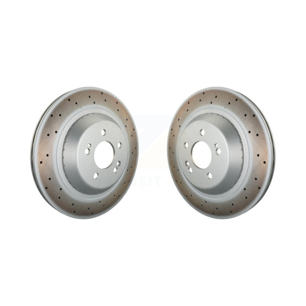 Genius Rear Coated Disc Brake Rotors Pair For Mercedes-Benz S550 S560 S450 S550e S560e With Sport Package 340mm Diameter Rotor KG-102112