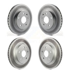 Genius Front Rear Coated Disc Brake Rotors Kit For 2013-2015 Chevrolet Malibu Turbocharged With 296mm Diameter Rotor KG-102120