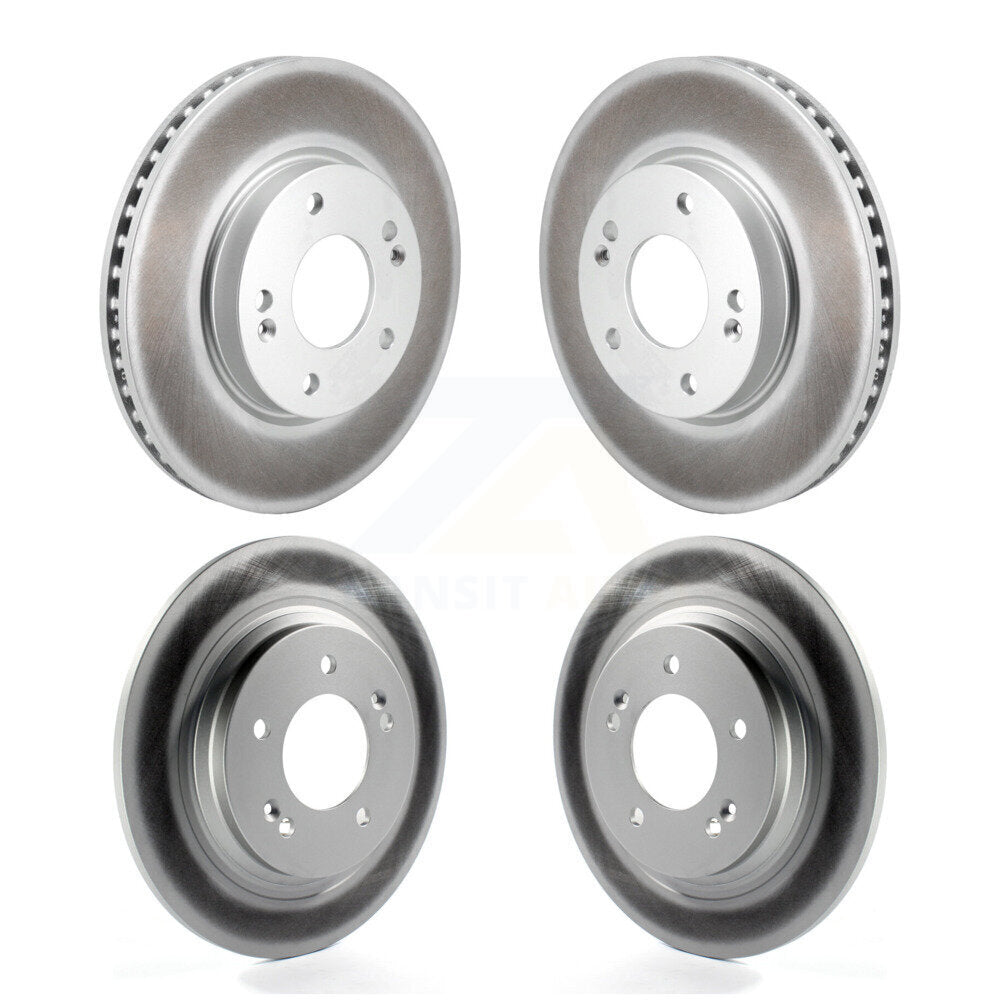 Genius Front Rear Coated Disc Brake Rotors Kit For 2021-2025 Hyundai Elantra 1.6L with Naturally Aspirated KG-102121