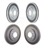 Genius Front Rear Coated Disc Brake Rotors Kit For 2020-2022 Hyundai Ioniq Kia Niro With Electric Parking KG-102122