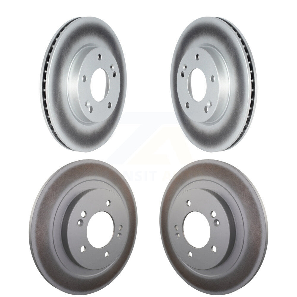 Genius Front Rear Coated Disc Brake Rotors Kit For 2020-2022 Hyundai Ioniq Kia Niro With Electric Parking KG-102122