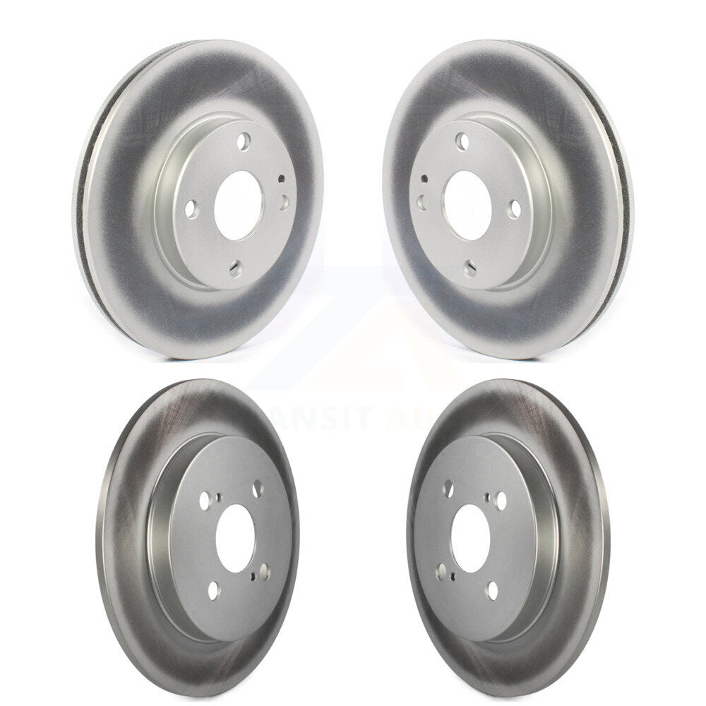 Genius Front Rear Coated Disc Brake Rotors Kit For 2016-2018 Toyota Yaris Sedan KG-102124