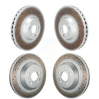 Genius Front Rear Coated Disc Brake Rotors Kit For Mercedes-Benz S560 S550 S450 S550e With Sport Package 340mm Diameter Rotor KG-102125