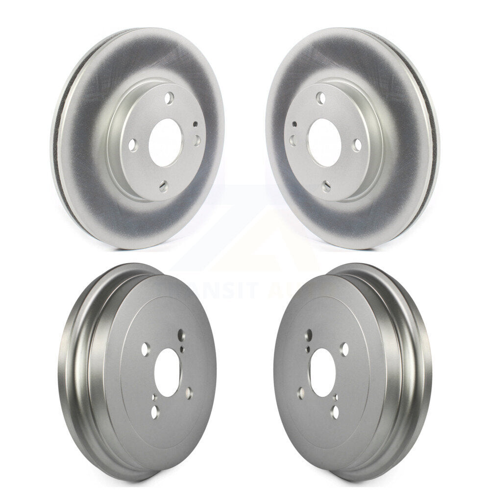 Genius Front Rear Disc Brake Rotors Drums Kit For 2016-2018 Toyota Yaris Sedan KG-102127