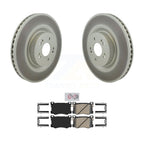 Transit Auto Front Coated Disc Brake Rotors And Ceramic Pads Kit For 2018-2020 Genesis G80 3.3L KGA-107516