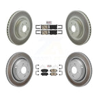 Transit Auto Front Rear Ceramic Pads And Coated Disc Brake Rotors Kit For 2018-2020 Genesis G80 3.3L KGA-107543