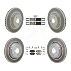 Transit Auto Front Rear Ceramic Pads And Coated Disc Brake Rotors Kit For 2018-2020 Genesis G80 3.3L KGA-107544