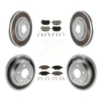 Transit Auto Front Rear Coated Disc Brake Rotors And Ceramic Pads Kit For Chevrolet Malibu Pontiac G6 With 276mm Diameter Rotor KGC-100837
