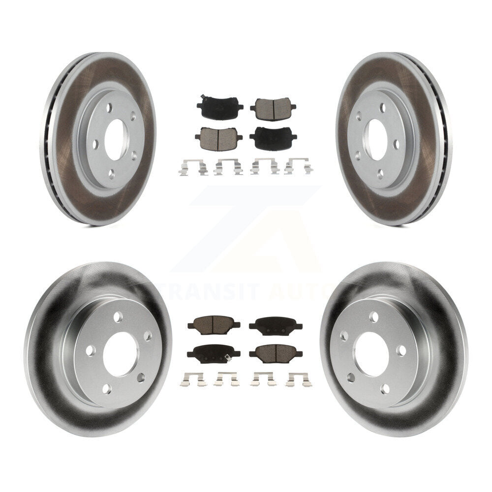 Transit Auto Front Rear Coated Disc Brake Rotors And Ceramic Pads Kit For Chevrolet Malibu Pontiac G6 With 276mm Diameter