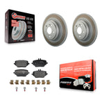Transit Auto Rear Coated Disc Brake Rotors And Semi-Metallic Pads Kit For 2020-2023 Mercedes-Benz GLE350 With 330mm Diameter Rotor KGF-103304